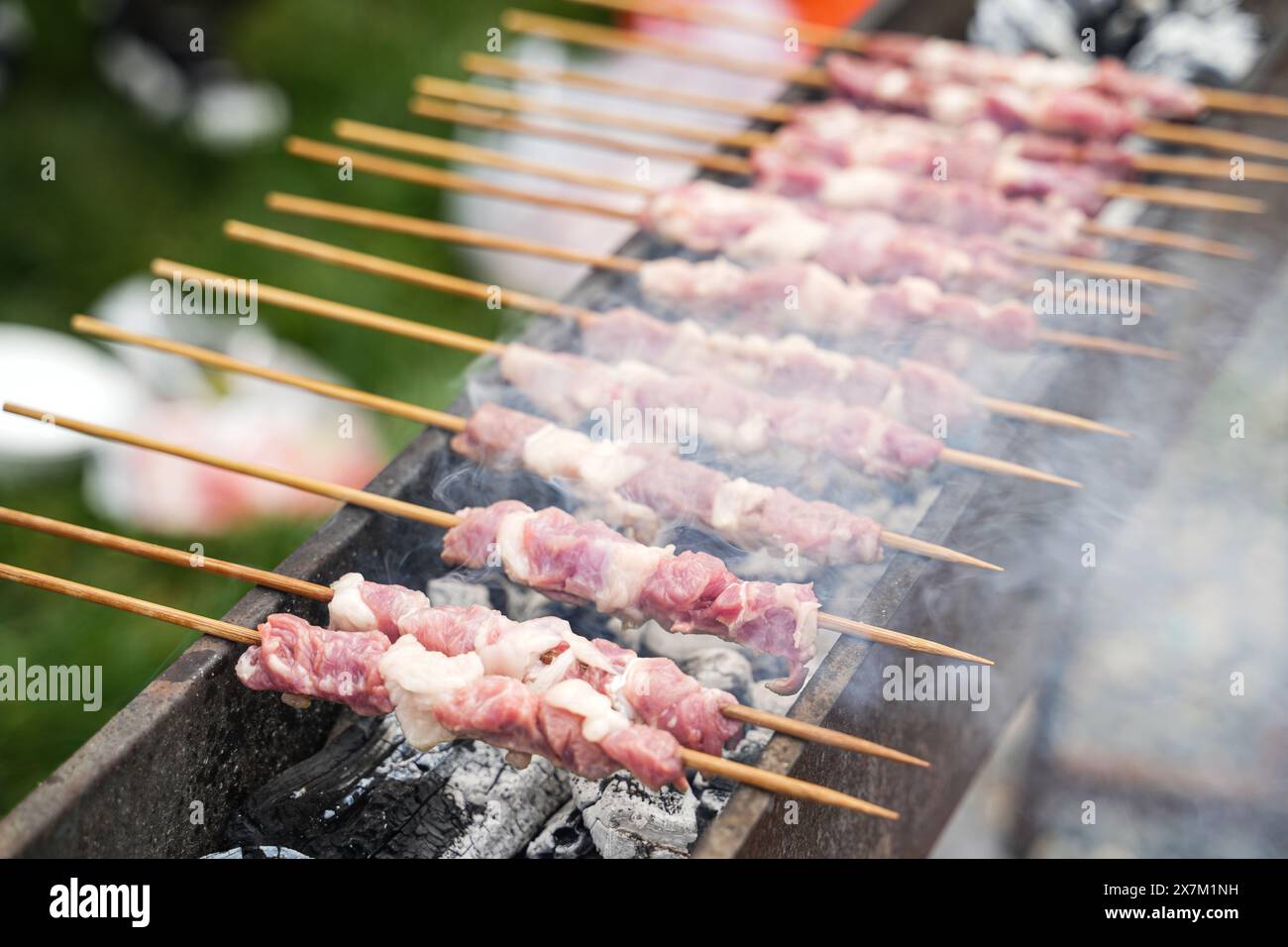Ein paar leckere Kebabs Stockfoto