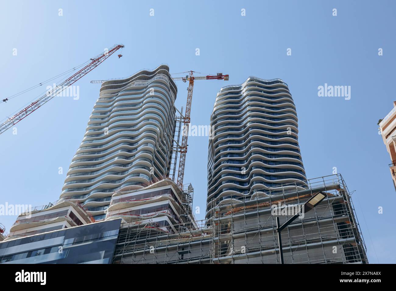 Monaco, Monaco - 14. Mai 2023: Testimonio II, das größte laufende Bauprojekt im Fürstentum Monaco Stockfoto