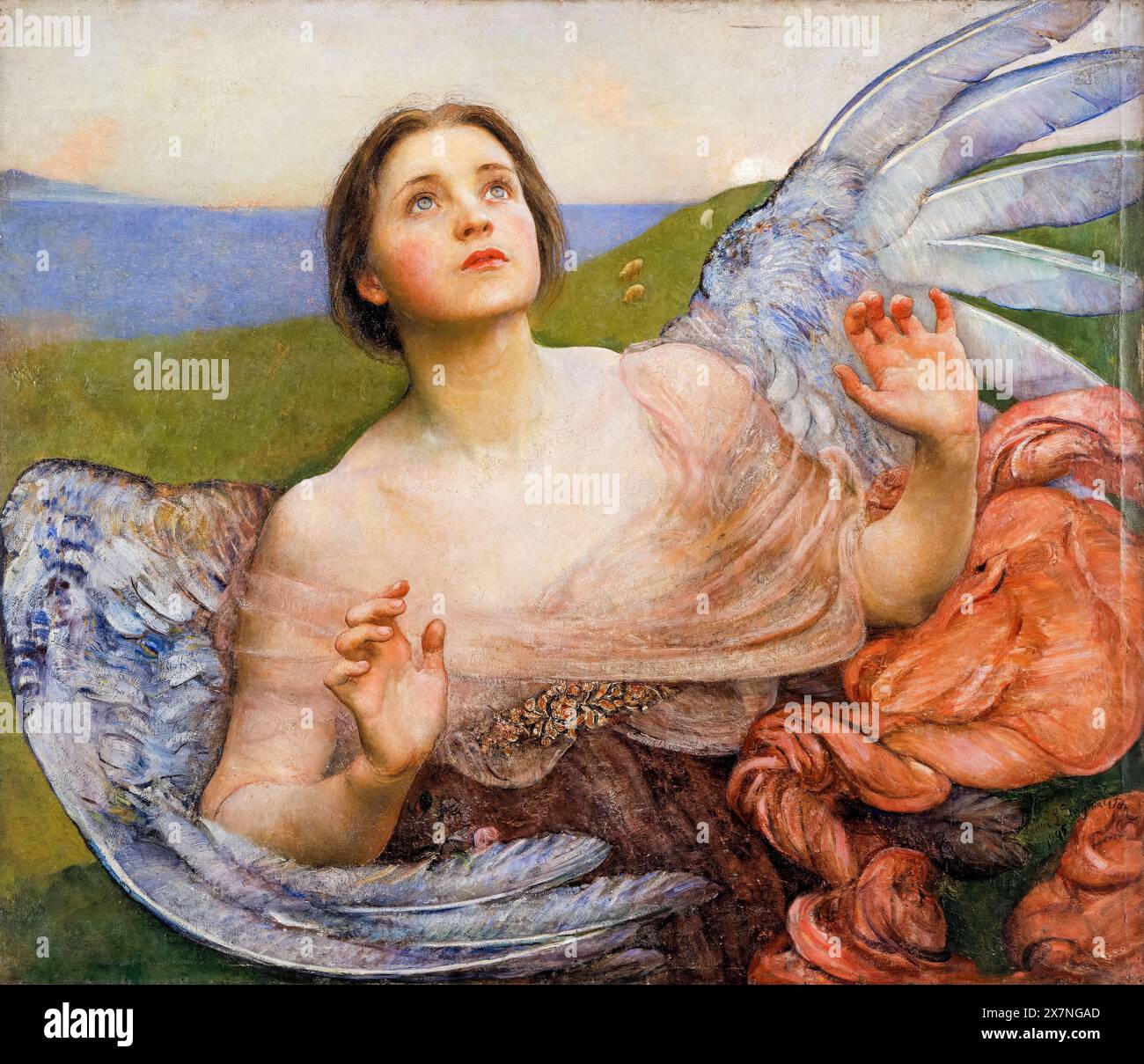 Annie Louisa Swynnerton Gemälde, der Sinn des Sehens, Öl auf Leinwand, 1895 Stockfoto