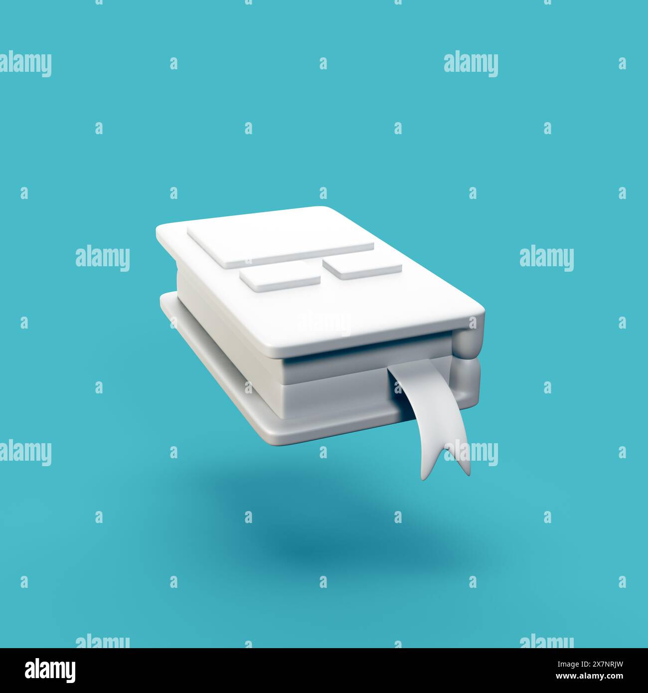 Buch - stilisiertes 3D-CGI-Icon-Objekt, nicht Gen Ai Stockfoto