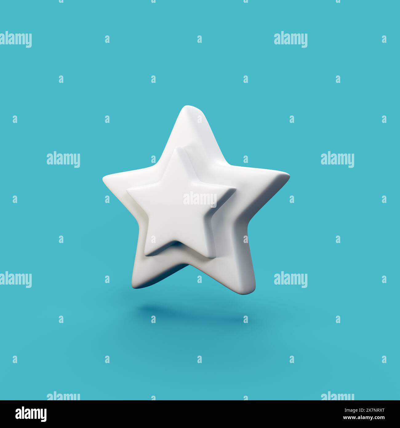 Stern - stilisiertes 3D-CGI-Symbolobjekt, nicht Gen Ai Stockfoto