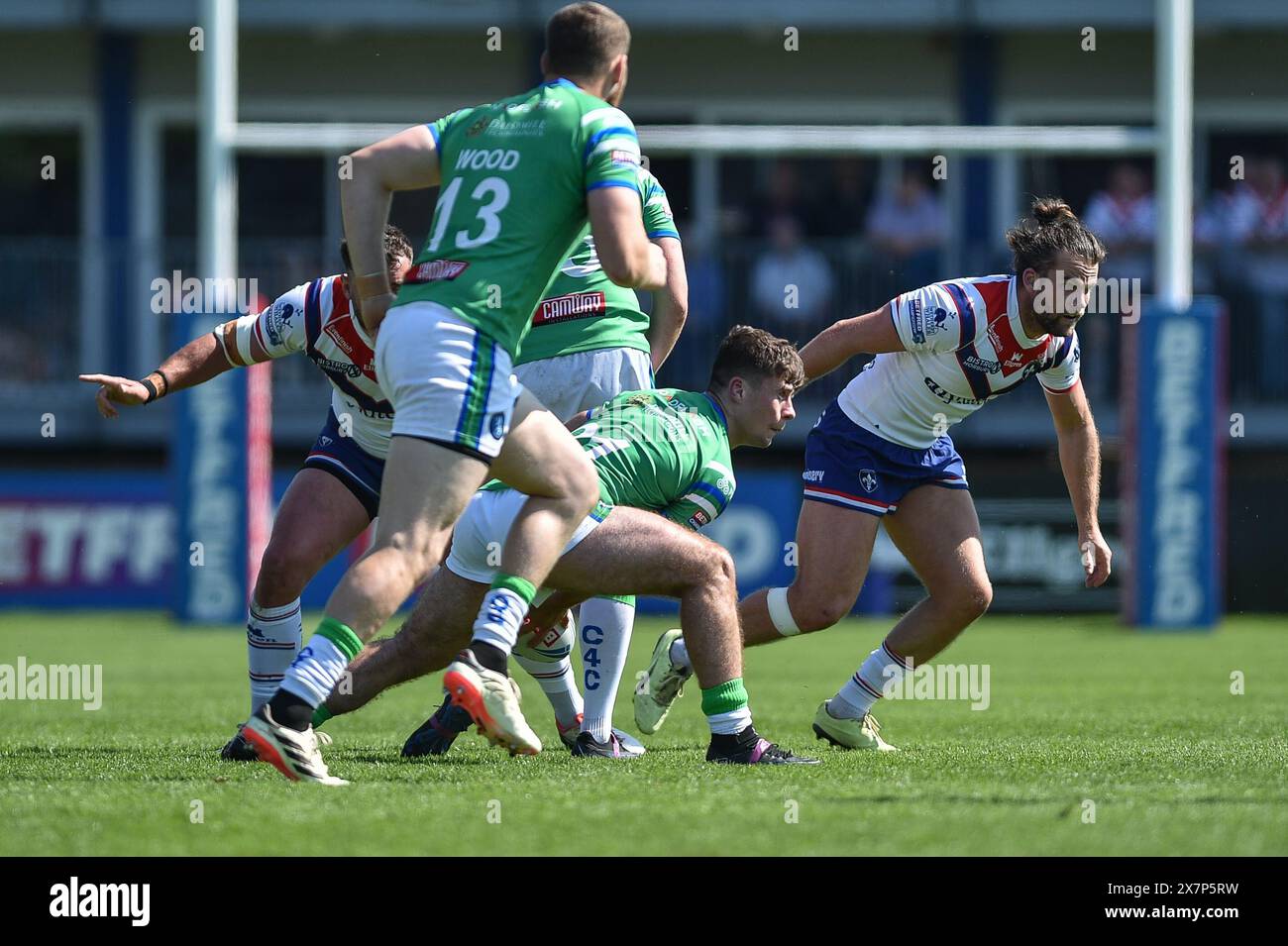 Wakefield, England, 19. Mai 2024: Jake Burns von Swinton Lions. Rugby League Betfred Championship, Wakefield Trinity vs Swinton Lions im DIY Kitchens Stadium, Wakefield, UK Dean Williams Stockfoto