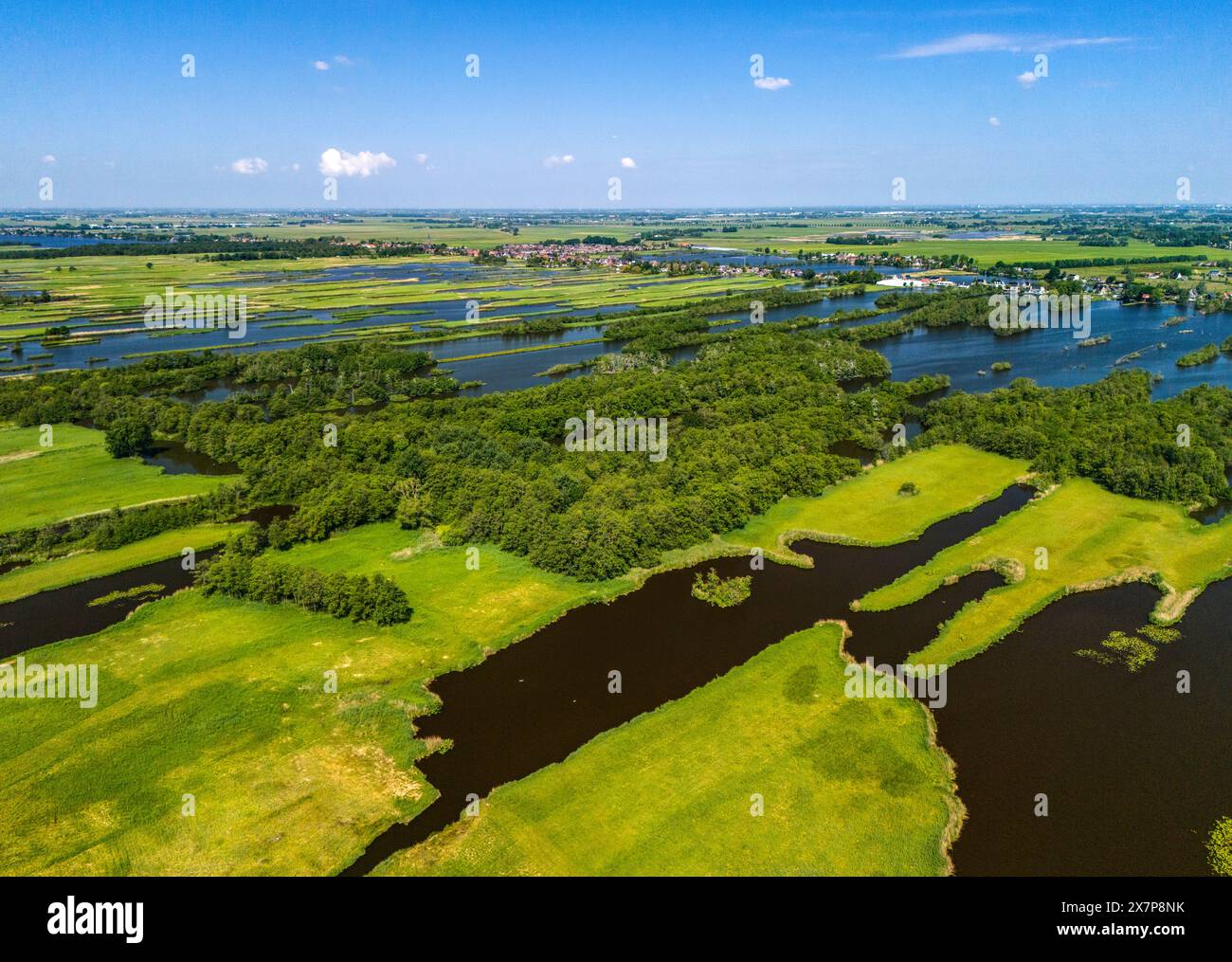 WOERDENSE VERLAAT - Natur- und Naherholungsgebiet Nieuwkoopse Plassen bei Woerdense Verlaat, Noorden, Nieuwkoop und Meije. Die Gegend ist bei Erholungssuchenden und Naturliebhabern beliebt. Foto: ANP / Hollandse Hoogte / John van der Tol niederlande Out - belgien Out Stockfoto