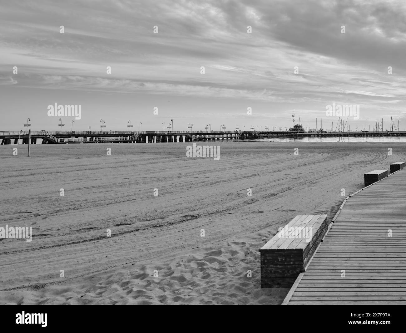 Am Strand in Sopot, Polen. Stockfoto