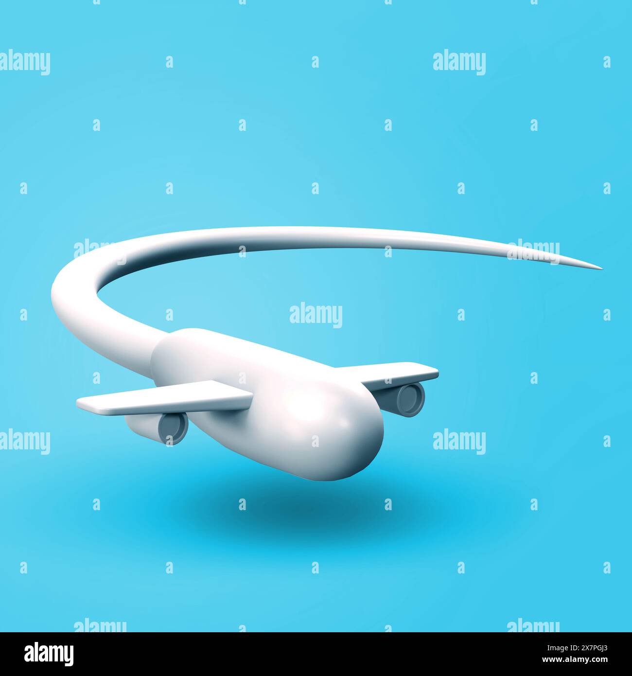 Verschiedene Design 3D-Objekte Symbole - Flugzeug Stockfoto