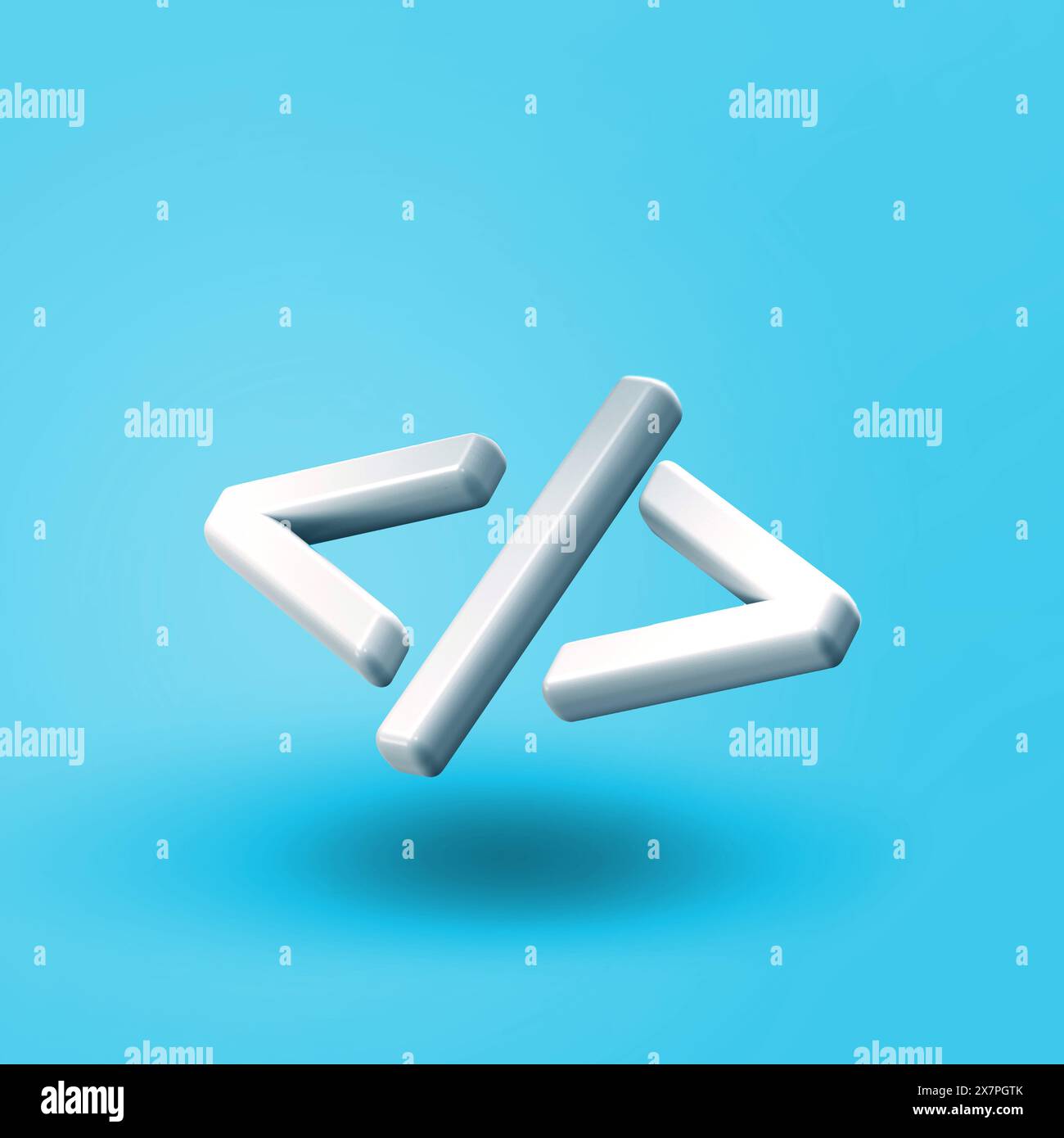Verschiedene Symbole für 3D-Objekte - Code Stockfoto