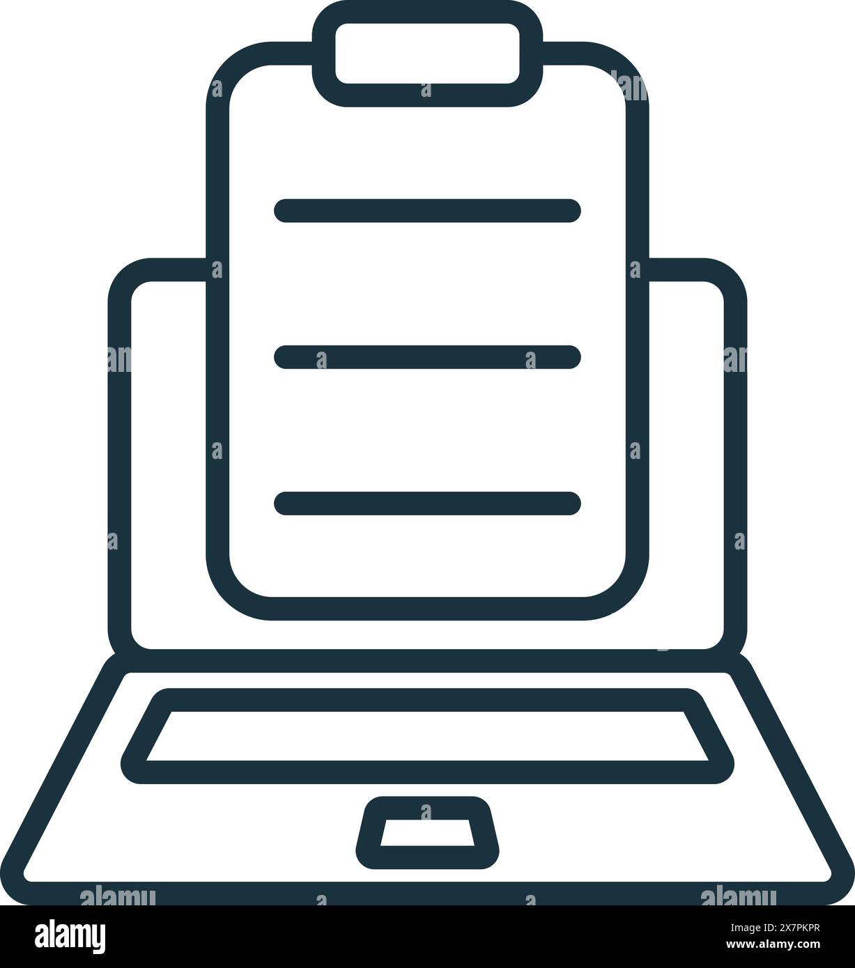 Symbol für digitale Dokumentation. Monochrom Simple Remote Work Symbol für Vorlagen, Webdesign und Infografiken Stock Vektor