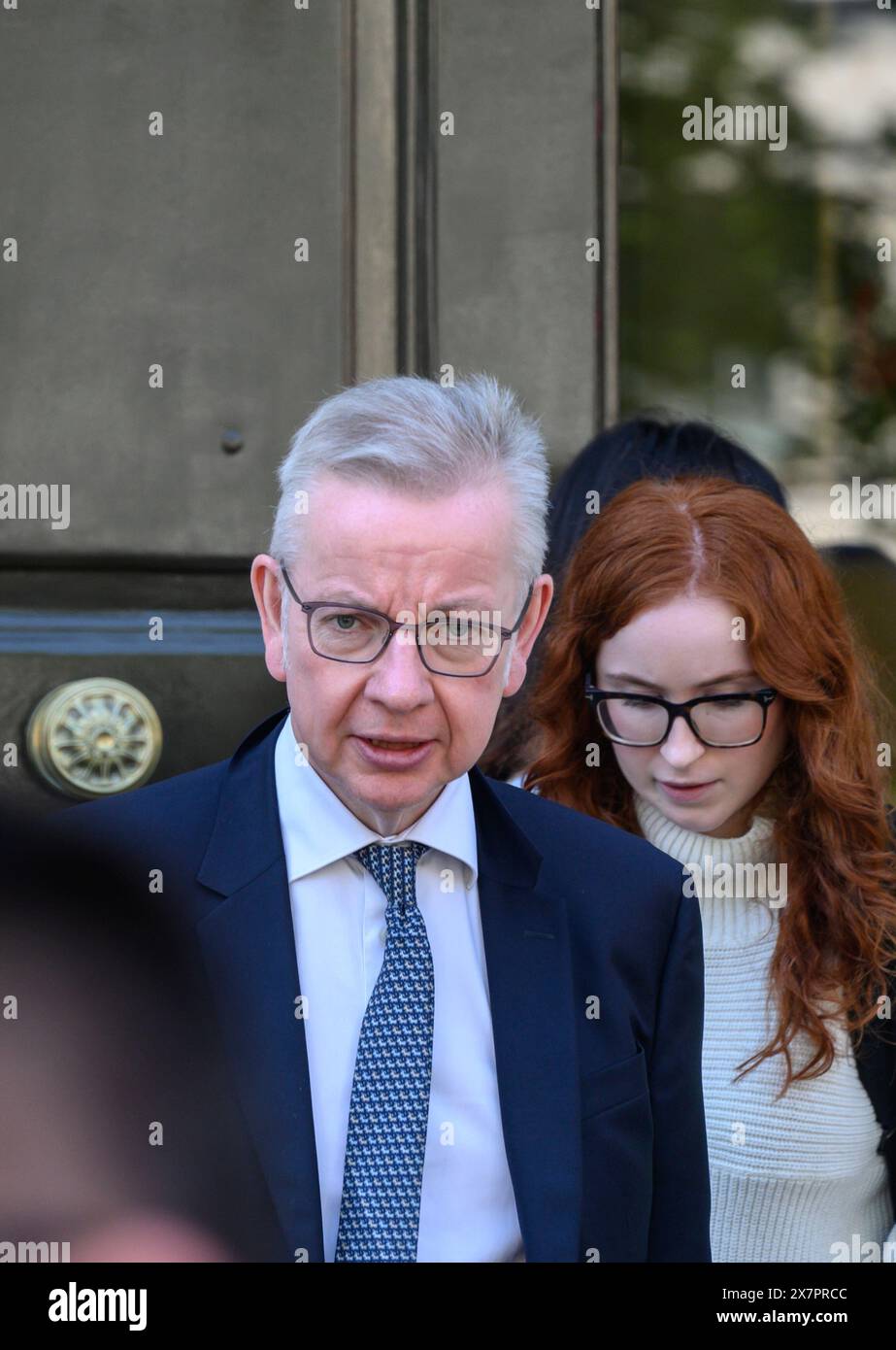 Michael Gove Abgeordneter (Con: Surrey Heath - Staatssekretär für Nivellierung, Wohnungsbau und Gemeinschaften; Minister für zwischenstaatliche Beziehungen Stockfoto