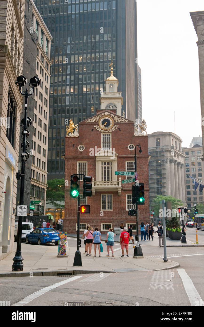 Old State House, Boston, Massachusetts, Vereinigte Staaten Stockfoto