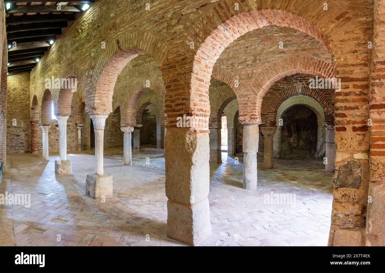 Moschee Almonaster la Real, islamisches Oratorium aus dem 9. Jahrhundert, Almonaster la Real, Huelva, Andalusien, Spanien Stockfoto