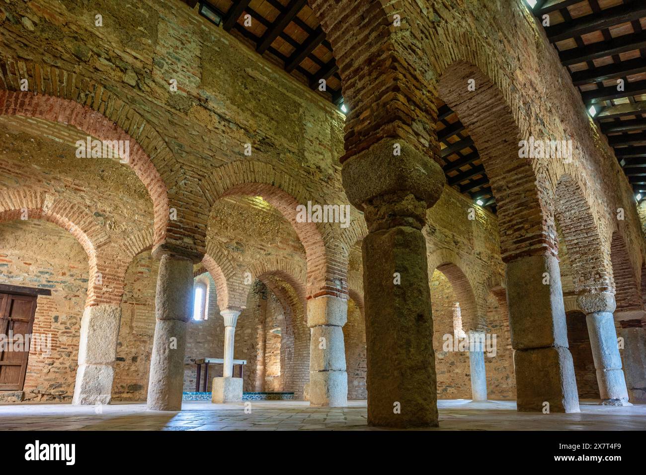 Moschee Almonaster la Real, islamisches Oratorium aus dem 9. Jahrhundert, Almonaster la Real, Huelva, Andalusien, Spanien Stockfoto