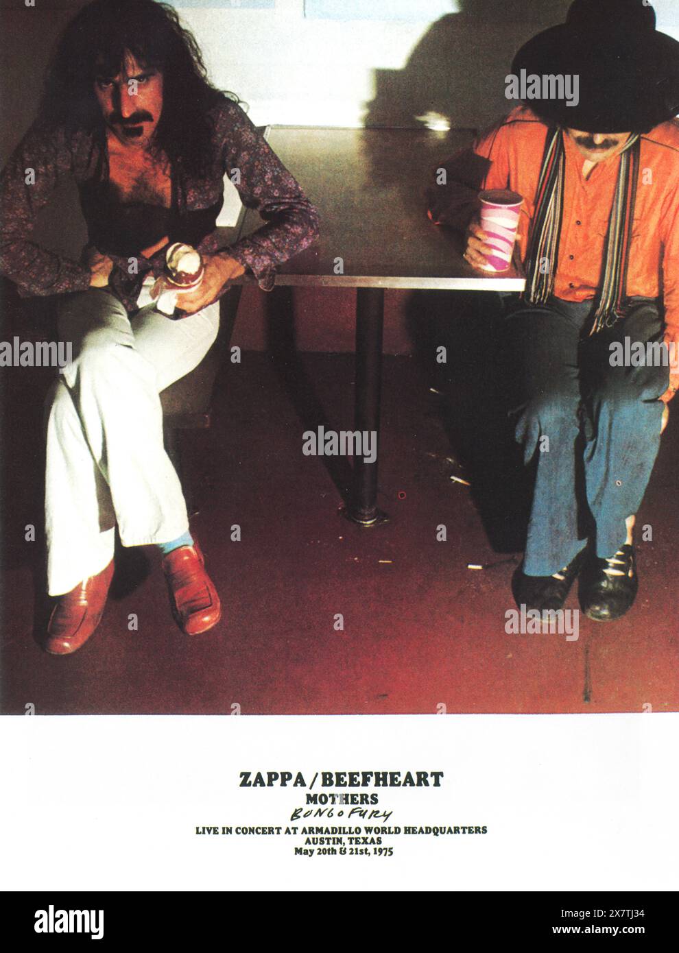 1975 Frank Zappa und Captain Beefheart Bongo Fury Album Promo Stockfoto