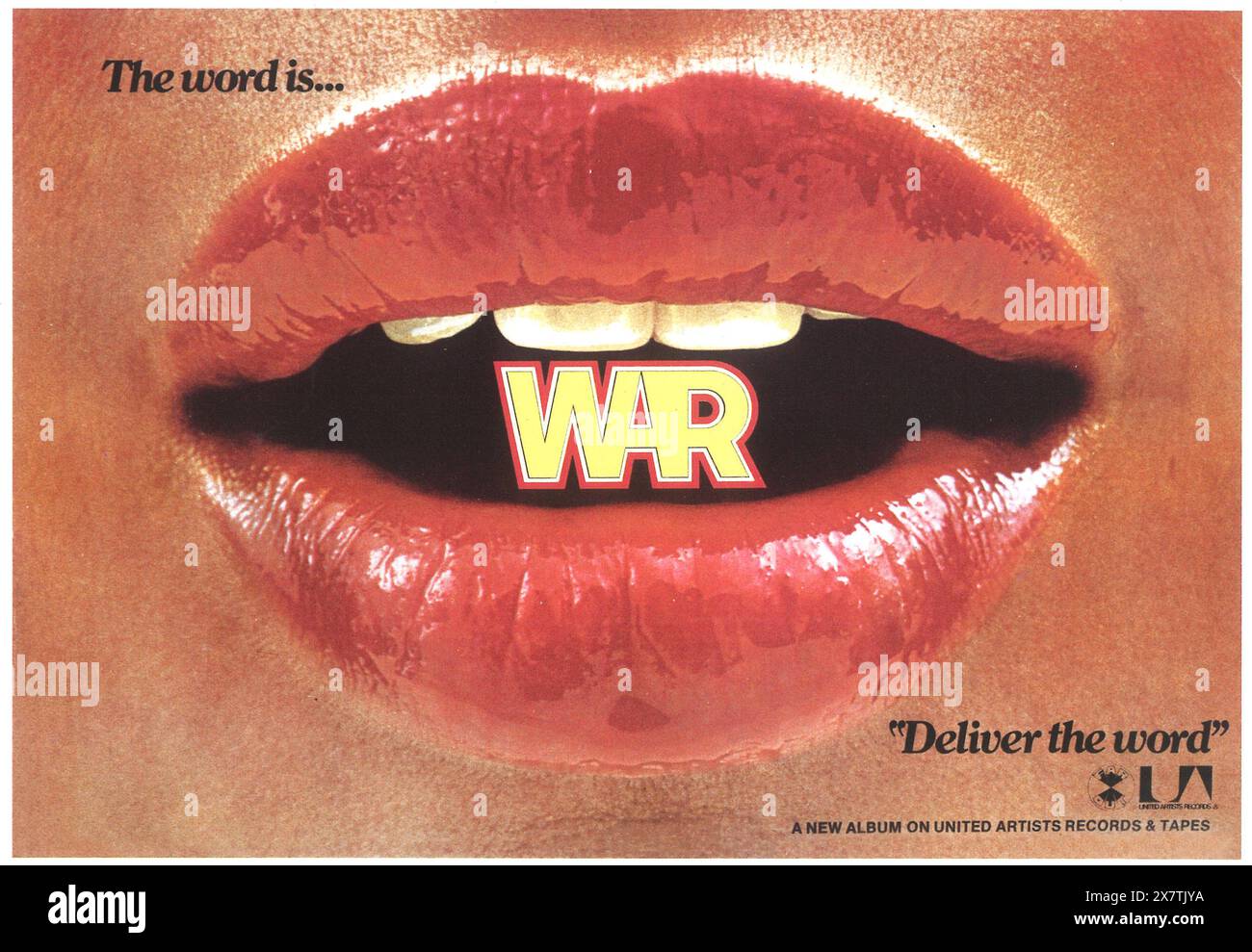 1973 Deliver the Word Album by war Poster Release Promo Stockfoto