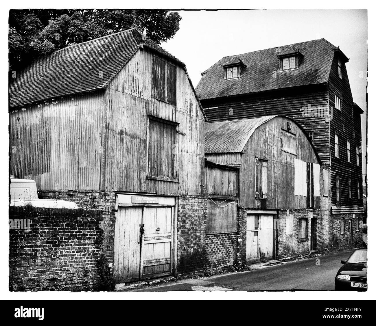 Drei baufällige Scheunen in der Nähe von Sevenoaks Kent Stockfoto