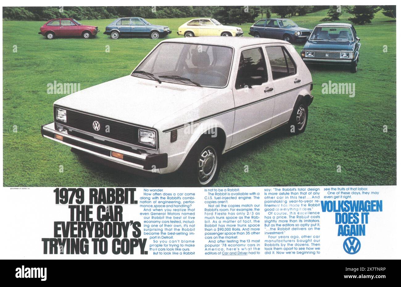 1979 Volkswagen Rabbit Ad Stockfoto