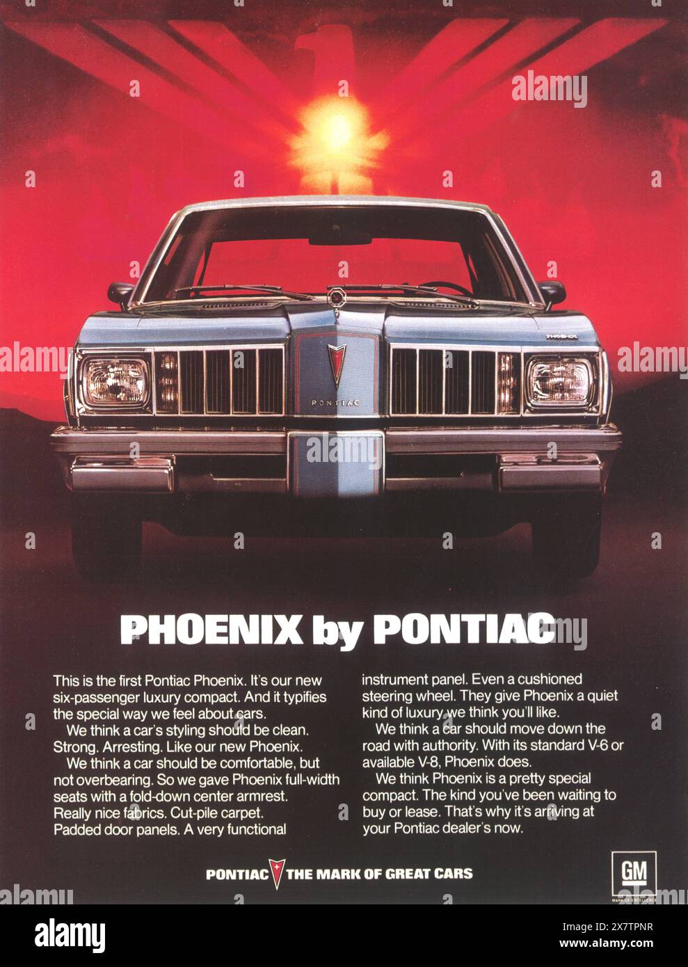 1977 Pontiac Phoenix Ad - „Dies ist der erste Pontiac Phoenix“ Stockfoto