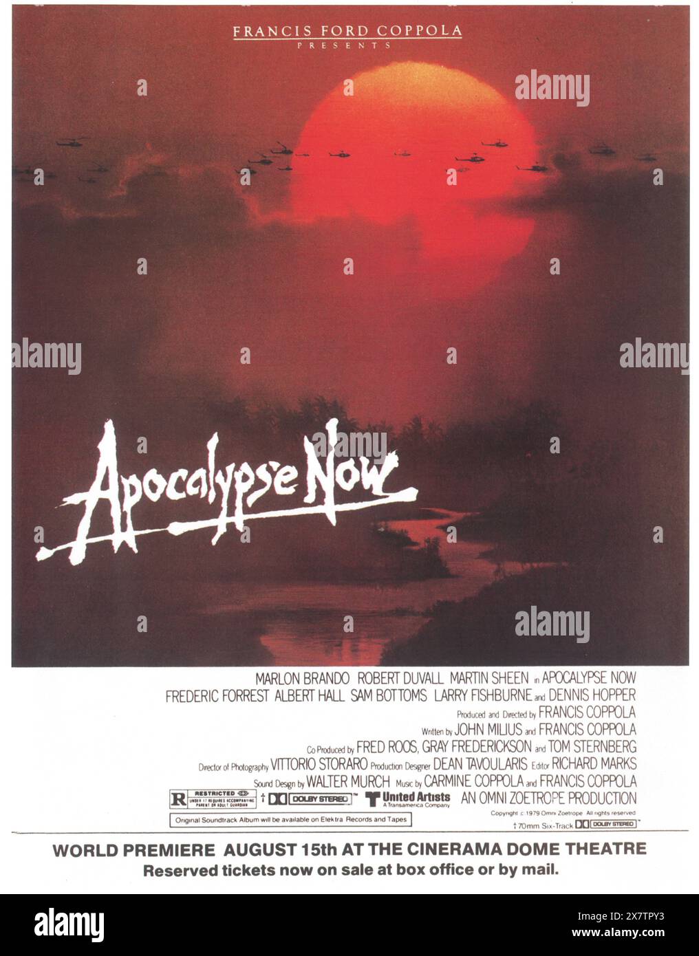 1979 Apocalypse Now Filmposter unter der Regie von Francis Ford Coppola Stockfoto