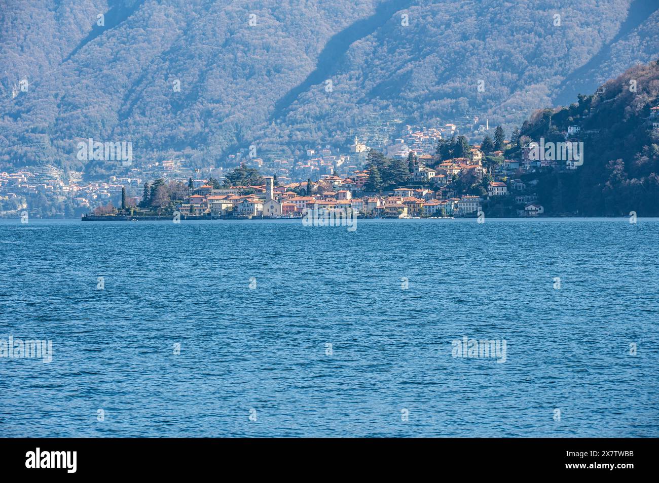 Landschaft von Torno im Comer See Stockfoto