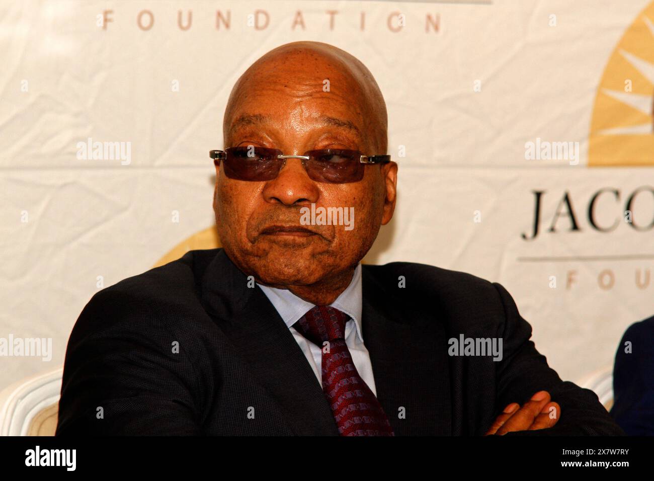 DURBAN - 15. Januar 2016 - Südafrikas Präsident Jacob Zuma nimmt an einem Absendeessen für eine Gruppe von Studenten Teil, die von der von ihm gegründeten Bildungsstiftung an die American University of Nigeria geschickt werden, um bedürftigen Studenten zu helfen. Bild: Giordano Stolley / african.Pictures Stockfoto