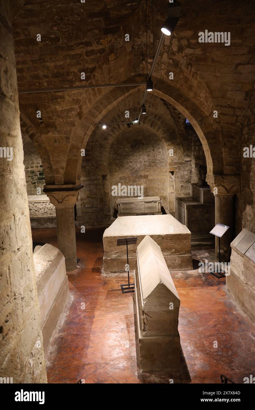 Krypten in der Kathedrale von Palermo in Sizilien Italien Stockfoto