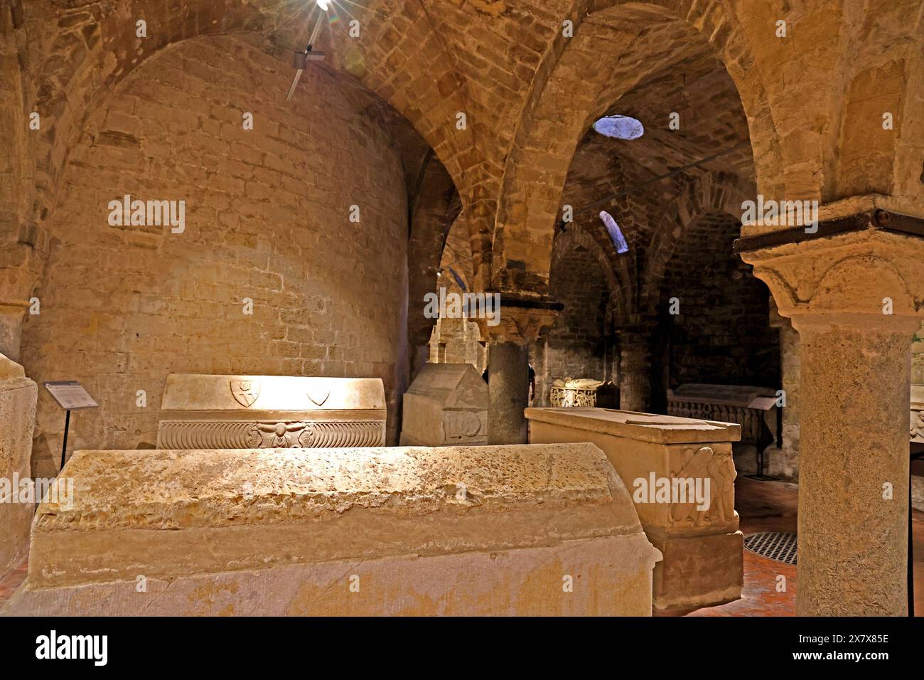Krypten in der Kathedrale von Palermo in Sizilien Italien Stockfoto