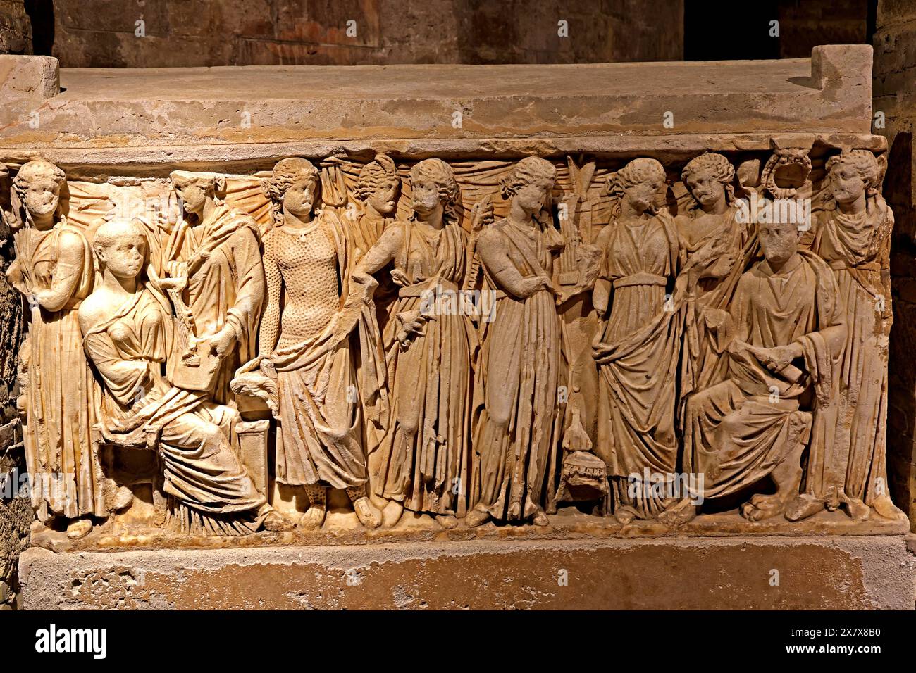Eine der vielen Krypten in der Kathedrale von Palermo in Sizilien Italien Stockfoto
