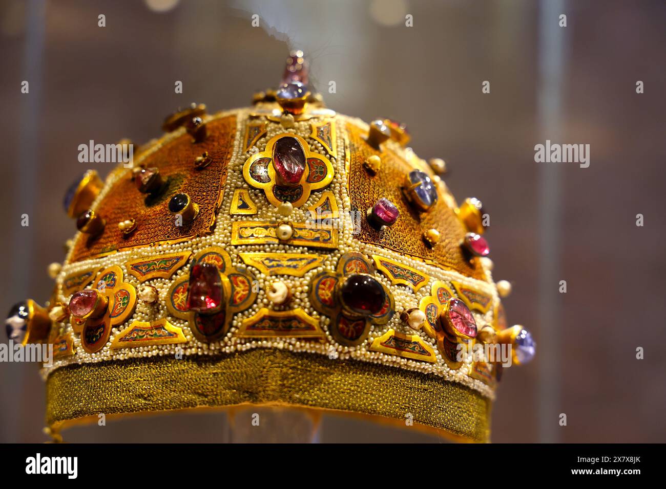Die Krone von Konstanz von Aragon in der Kathedrale von Palermo in Sizilien Italien Stockfoto