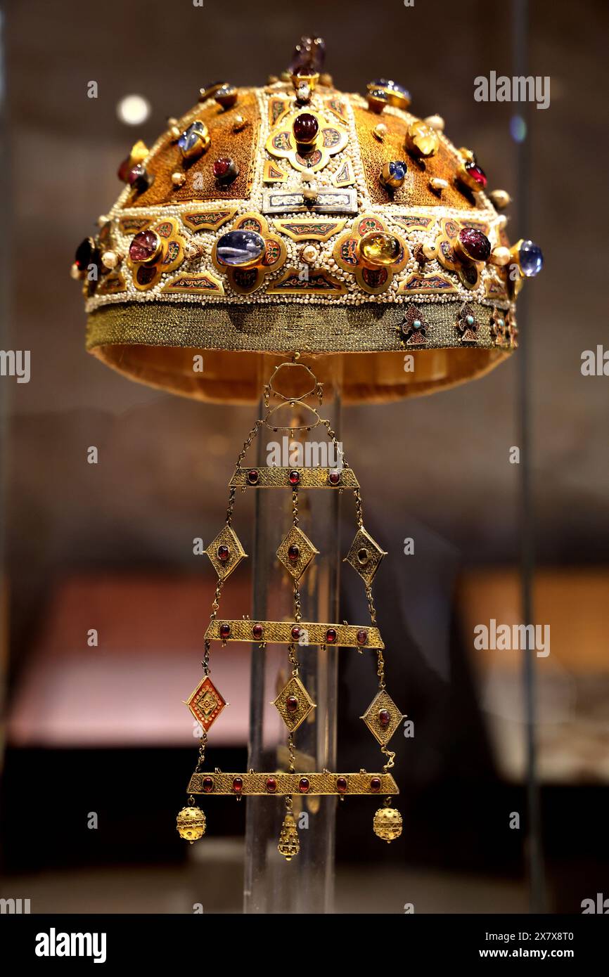 Die Krone von Konstanz von Aragon in der Kathedrale von Palermo in Sizilien Italien Stockfoto