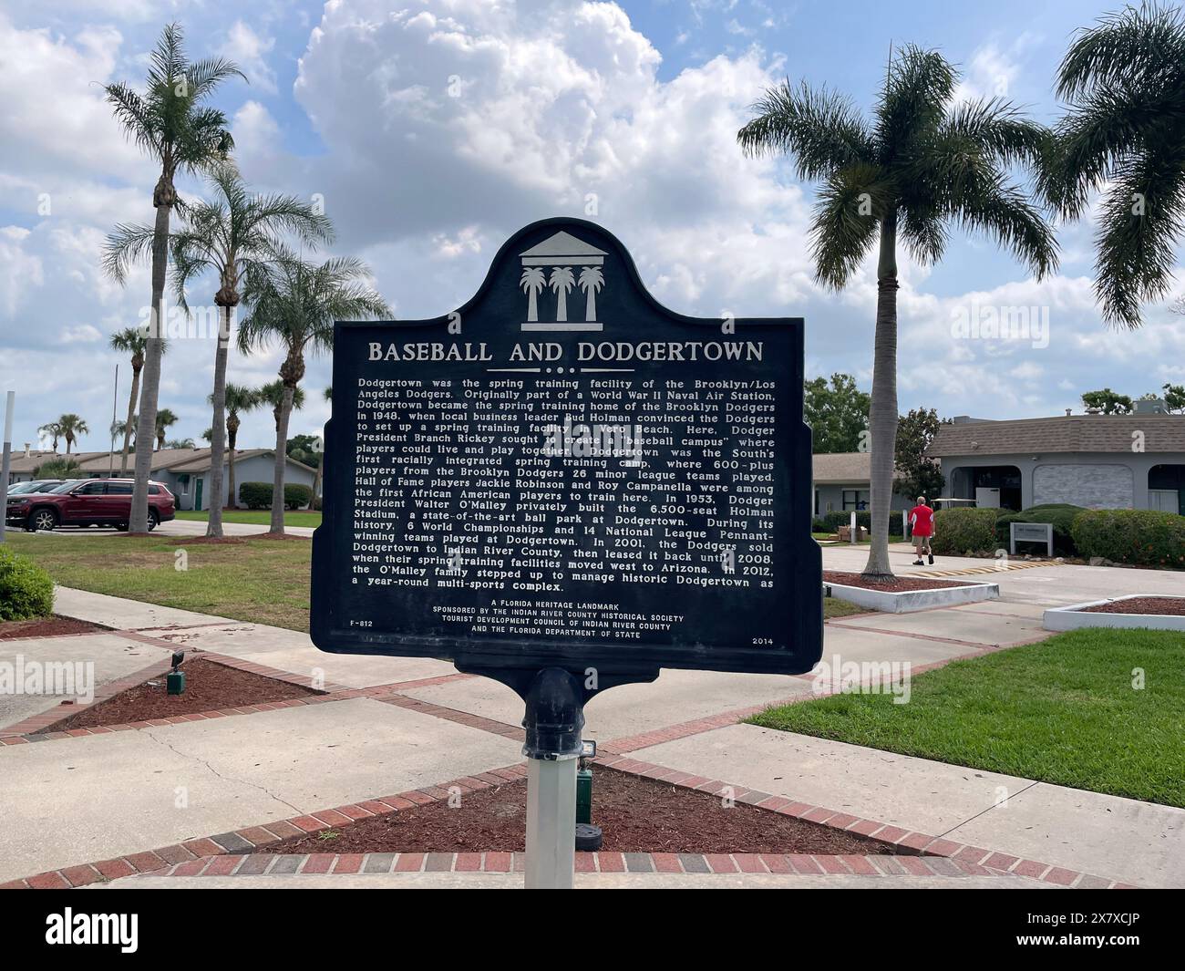 Dodgertown, Frühjahrstraining, Baseball, Einrichtung, Brooklyn, los Angeles, Dodgers, Baseball, Team, Plaque, Informationen, Räume, Konferenz, Zentrum, Zimmer, Unterkünfte, Vero Beach, Florida, USA Stockfoto