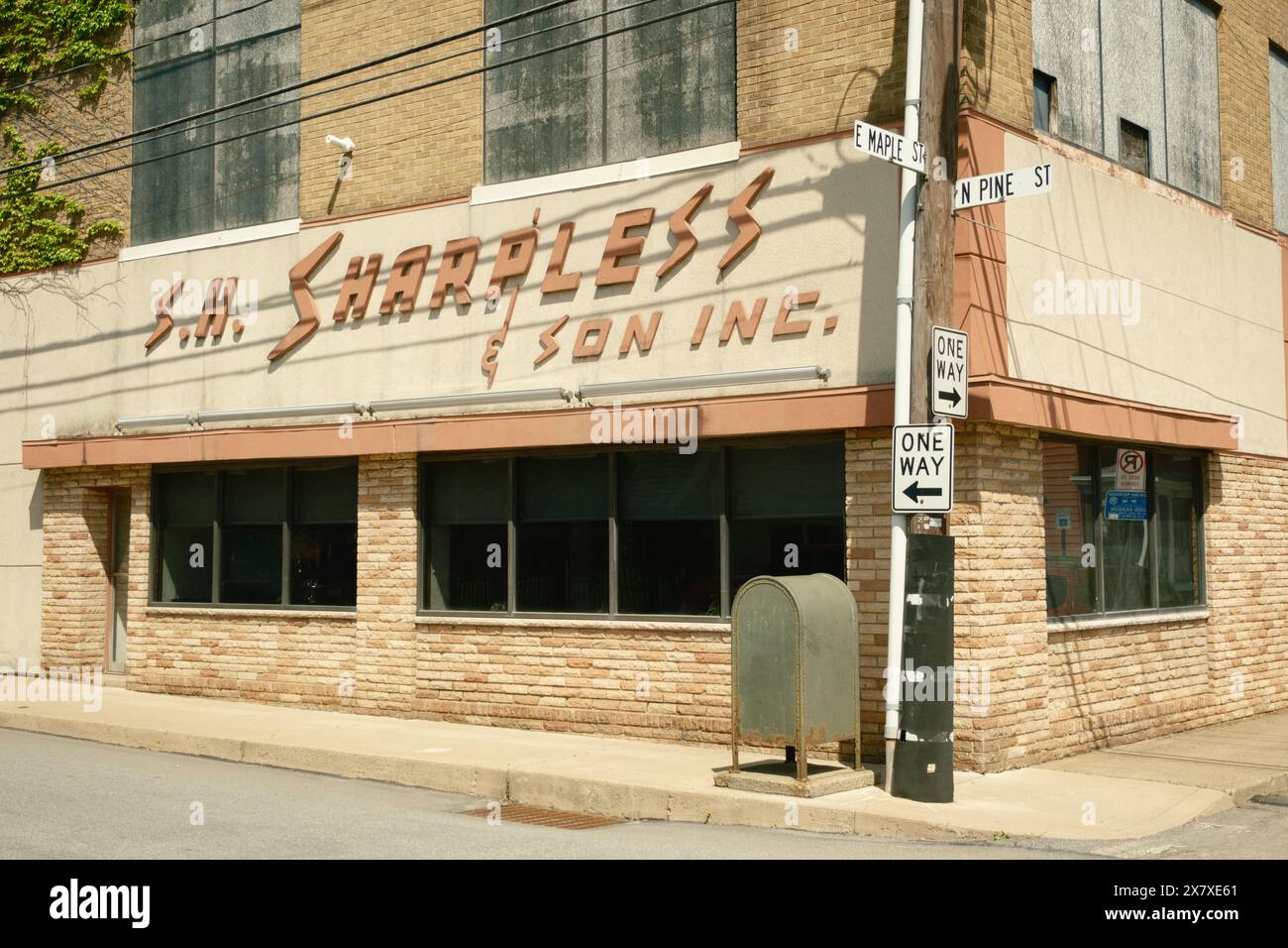 S H Sharpless & Son Co Vintage-Schild, Hazleton, Pennsylvania Stockfoto