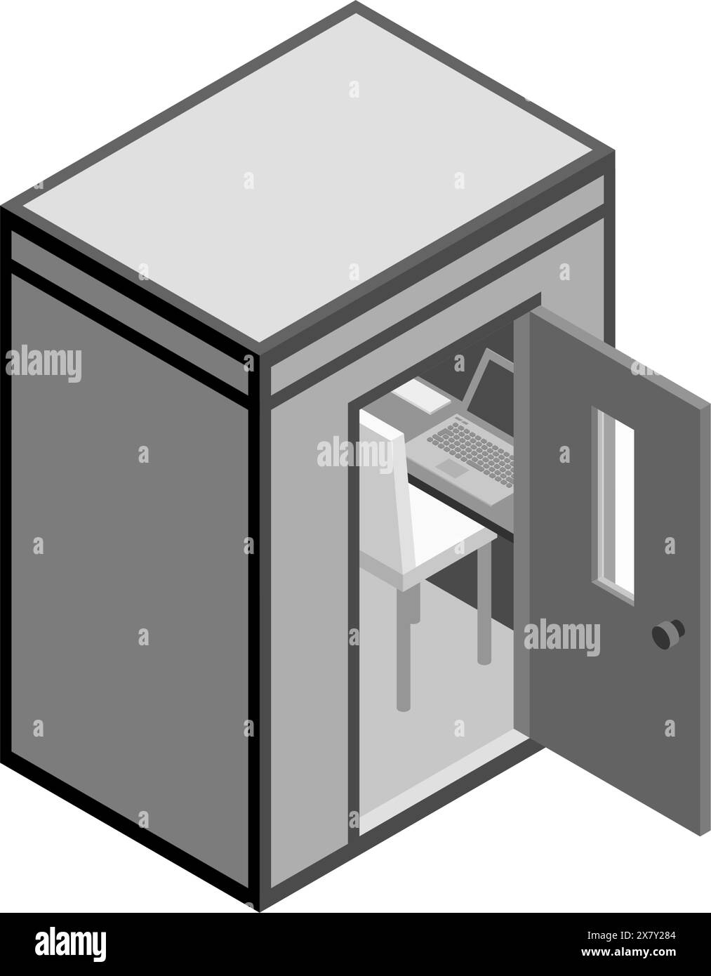 Illustrierter Leitfaden für schallisolierte Räume zur Lärmreduzierung in Mietwohnungen, Vector Illustration Stock Vektor