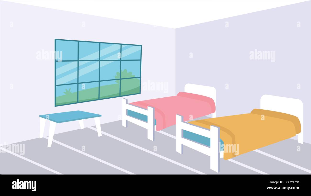 Einfache Schlafzimmer Design Vektor Illustration Stock Vektor