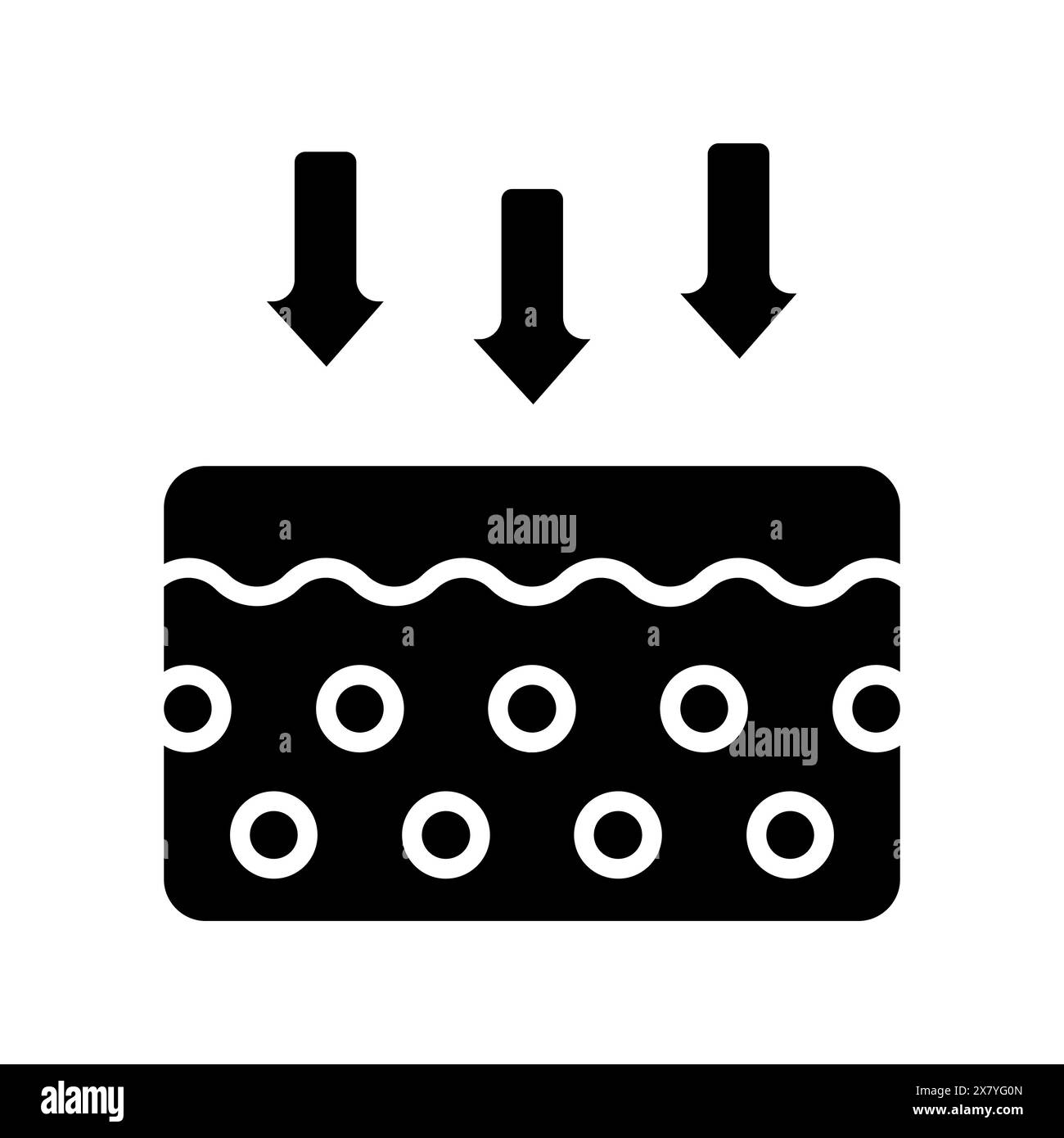 Symbol für Hautpflegelinie. Reinigung, UVB, AHA, BHA, Säure, Peeling, Feuchtigkeit spendend, verjüngend, Mitesser, Pickel, Talg, Poren, Behandlungsschema, Epilierer, ul Stock Vektor