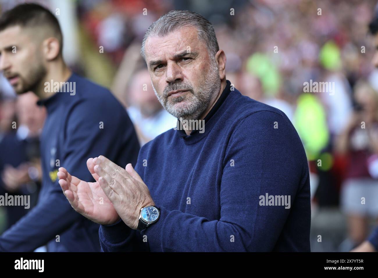 Tottenham Hotspur Manager Ange Postecoglou vor dem Premier League Spiel in der Bramall Lane, Sheffield. Bilddatum: Sonntag, 19. Mai 2024. Stockfoto