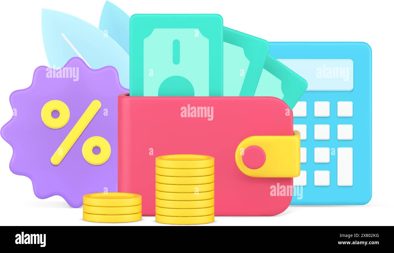 Regelmäßige Finanzanalysen, Überprüfung des Haushaltsbudgets, Berechnung des Unternehmensgewinns, 3D-Isometrie Vektorillustration für Sparinvestitionen. Anz Stock Vektor
