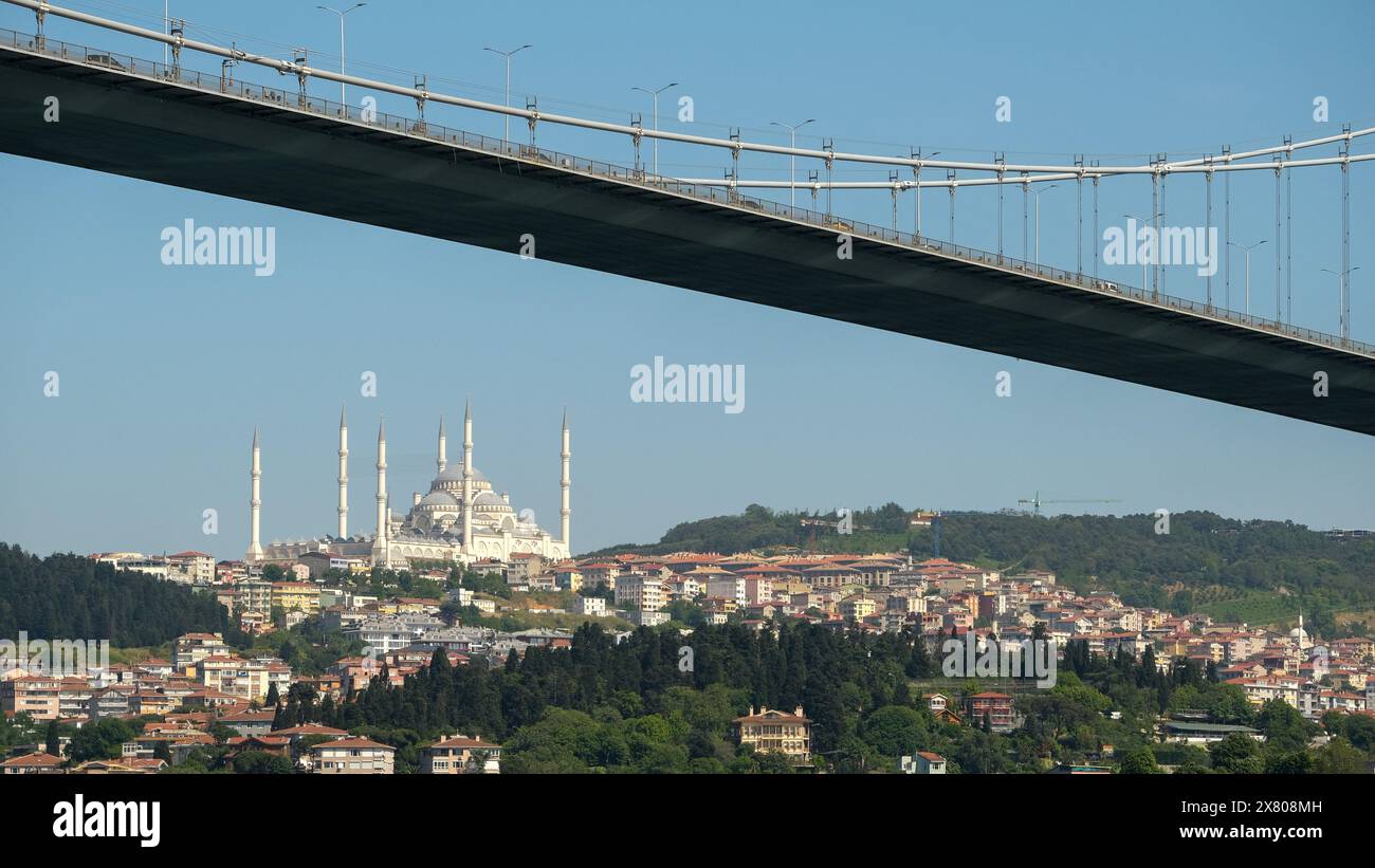 Im Blick auf die Bosporus-Brücke, Istanbul Türkei. Stockfoto
