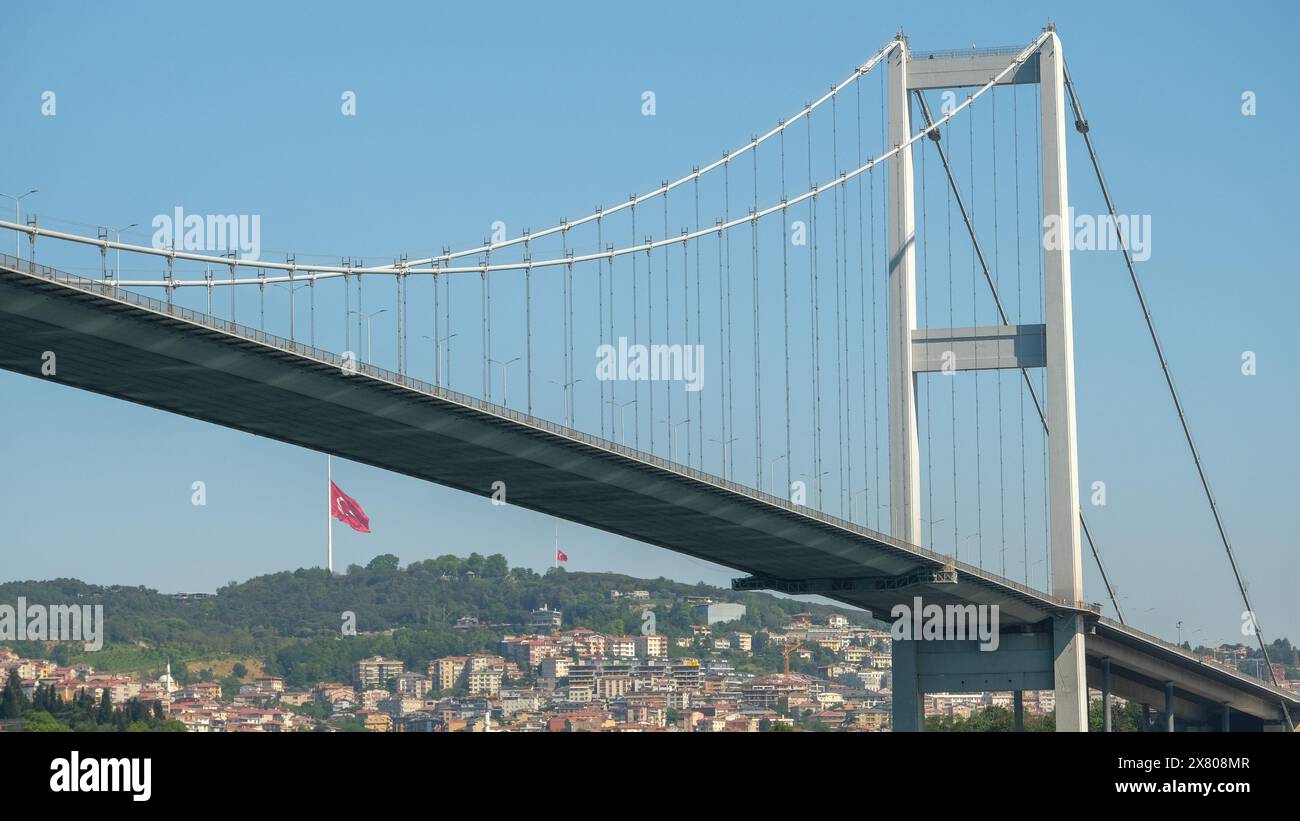 Im Blick auf die Bosporus-Brücke, Istanbul Türkei. Stockfoto
