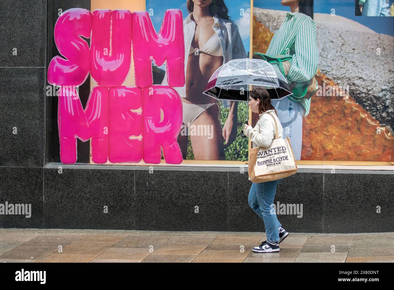 Wetter in Preston, Großbritannien. 22. Mai 2024. Wetterwarnungen im Sommer bei starkem Regen. Prognose für Stockfoto