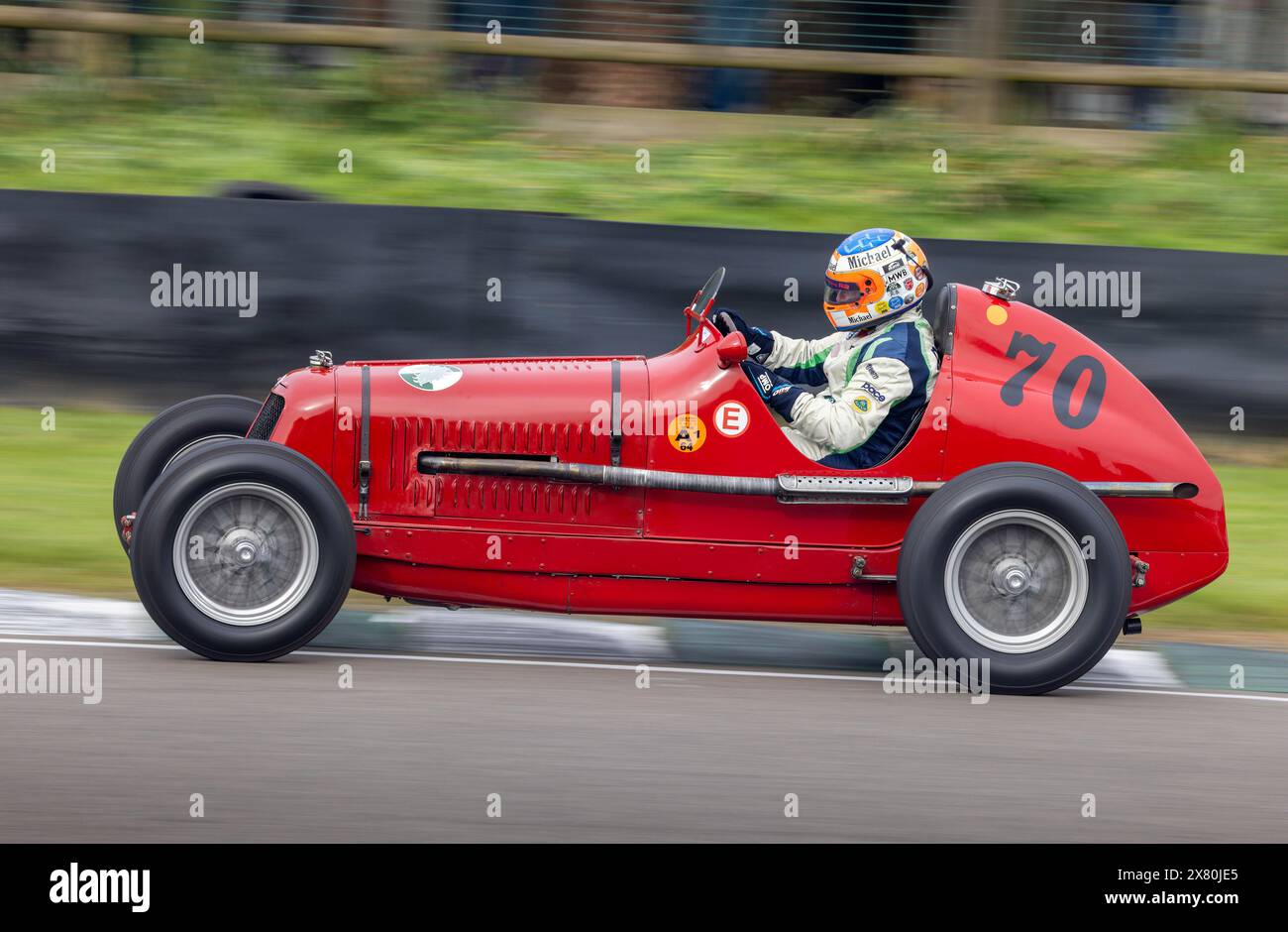 Martin Birch in seinem Maserati 4 cm 1935 während des Parnell Cup. 2024 Goodwood 81. Mitgliederversammlung, Sussex, Vereinigtes Königreich Stockfoto