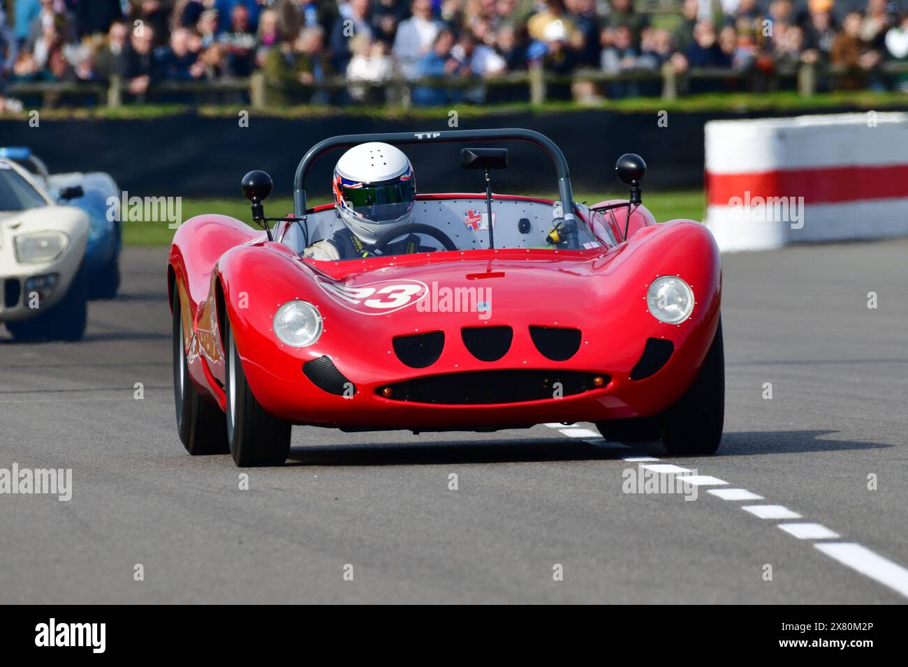 Simon Ashworth, Marina Rolls Royce, Surtees Trophy ein 20-minütiges Rennen mit einem Fahrer für unbegrenzte Sportprototypen, das in Rennen zwischen 1 und 1 gespielt wurde Stockfoto