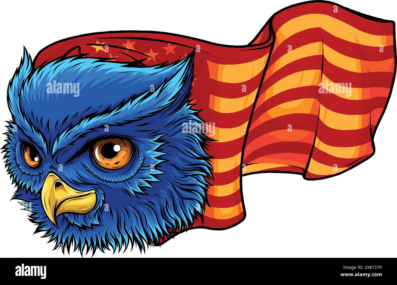 Süßes Cartoon-Eulenkopf-Vektordesign Stock Vektor