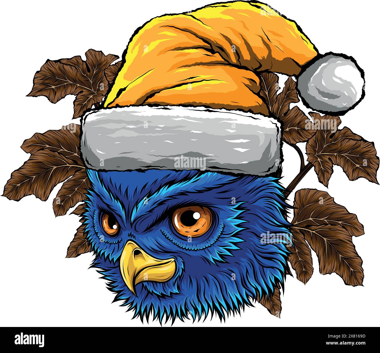 Süßes Cartoon-Eulenkopf-Vektordesign Stock Vektor