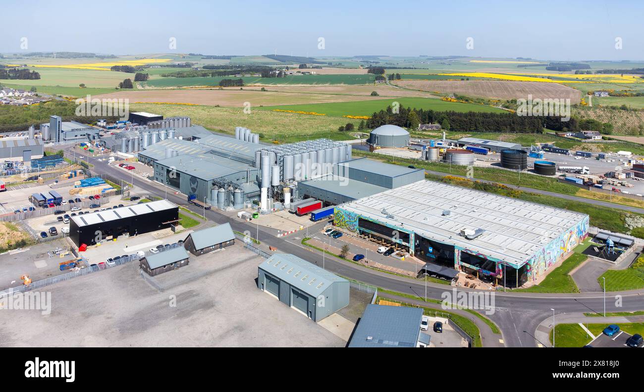 Luftaufnahme der BrewDog Brewery Works und des Hauptquartiers in Ellon, Aberdeenshire, Schottland Stockfoto