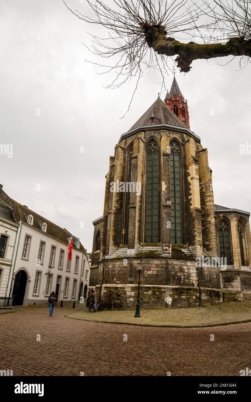 Gotische St. Janskerk, St. John Church, Maastricht, Niederlande. Stockfoto