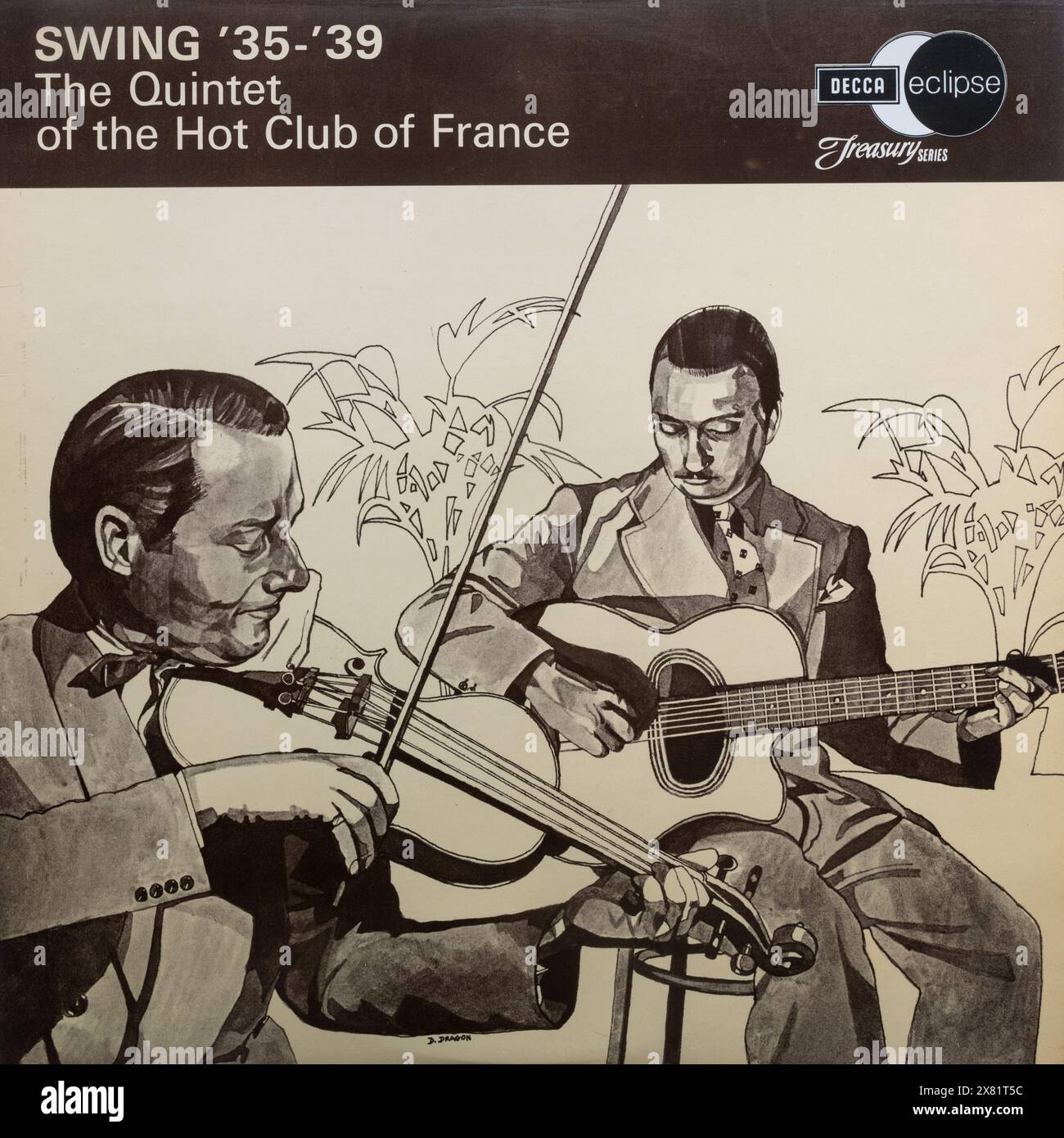 Swing '35-'39 The Quintett of the Hot Club of France Album Cover, Vinyl-LP-Platte Stockfoto