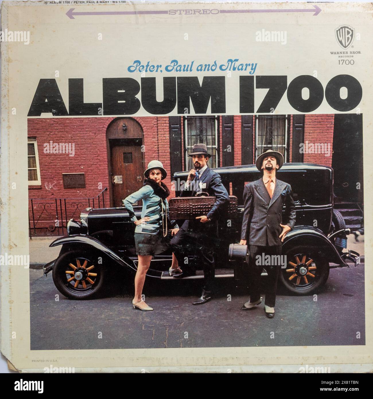 Album 1700 Album Cover des amerikanischen Folk-Trio Peter, Paul and Mary, veröffentlicht 1967, Vinyl-Platte Stockfoto