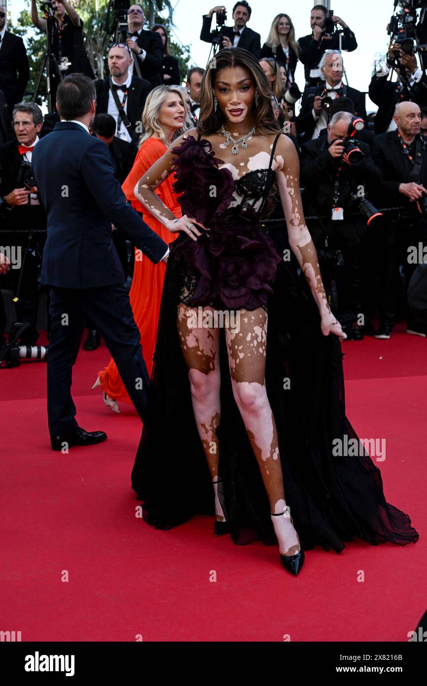 Cannes, Frankreich. Mai 2024. Cannes, 77. Cannes Filmfestival 2024 Roter Teppich des Films Le Compte de Monte-Cristo im Foto: Winnie Harlow Credit: Independent Photo Agency/Alamy Live News Stockfoto