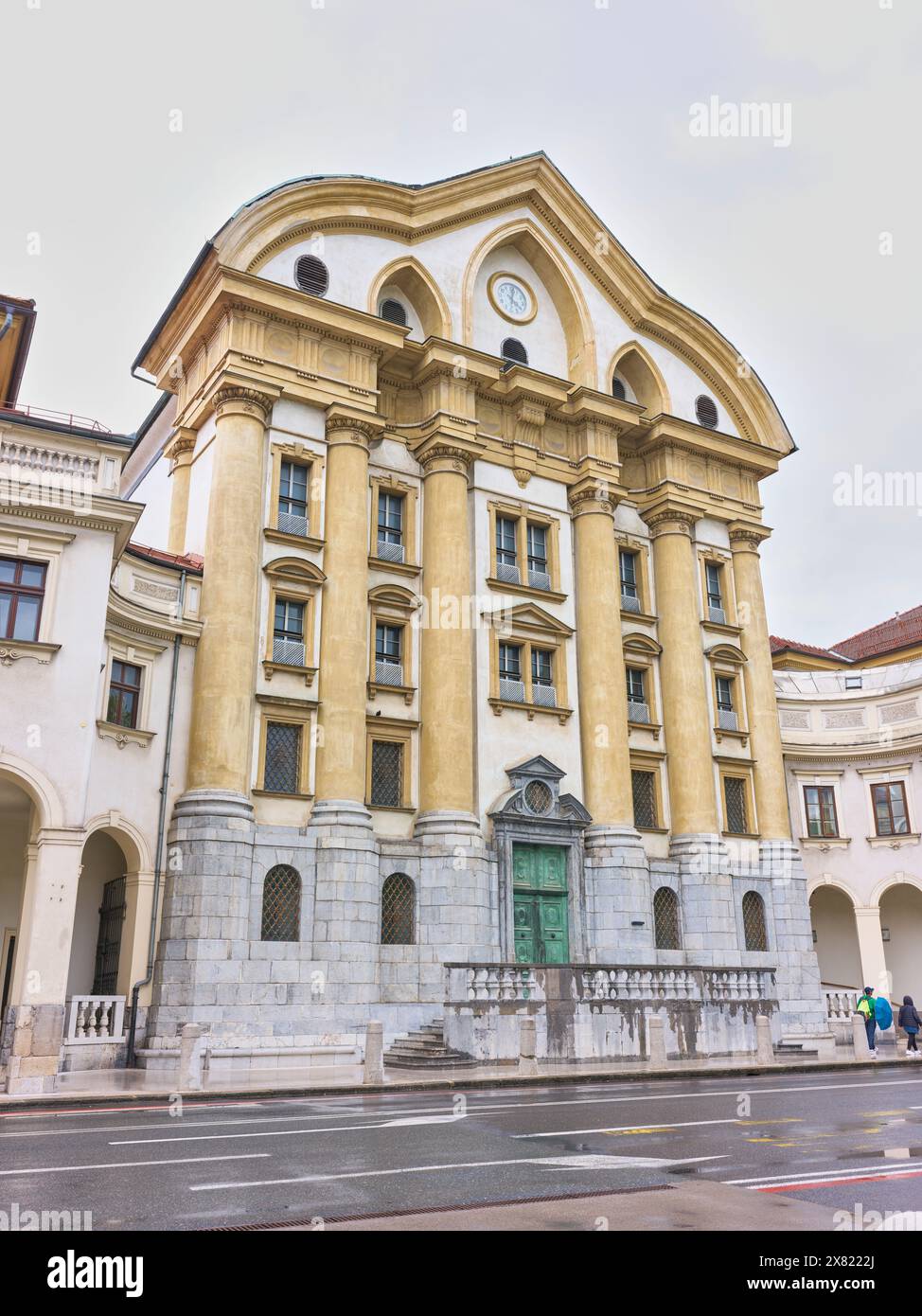 Ursulinen-Kirche der Heiligen Dreifaltigkeit, Ljubljana, Slowenien. Stockfoto