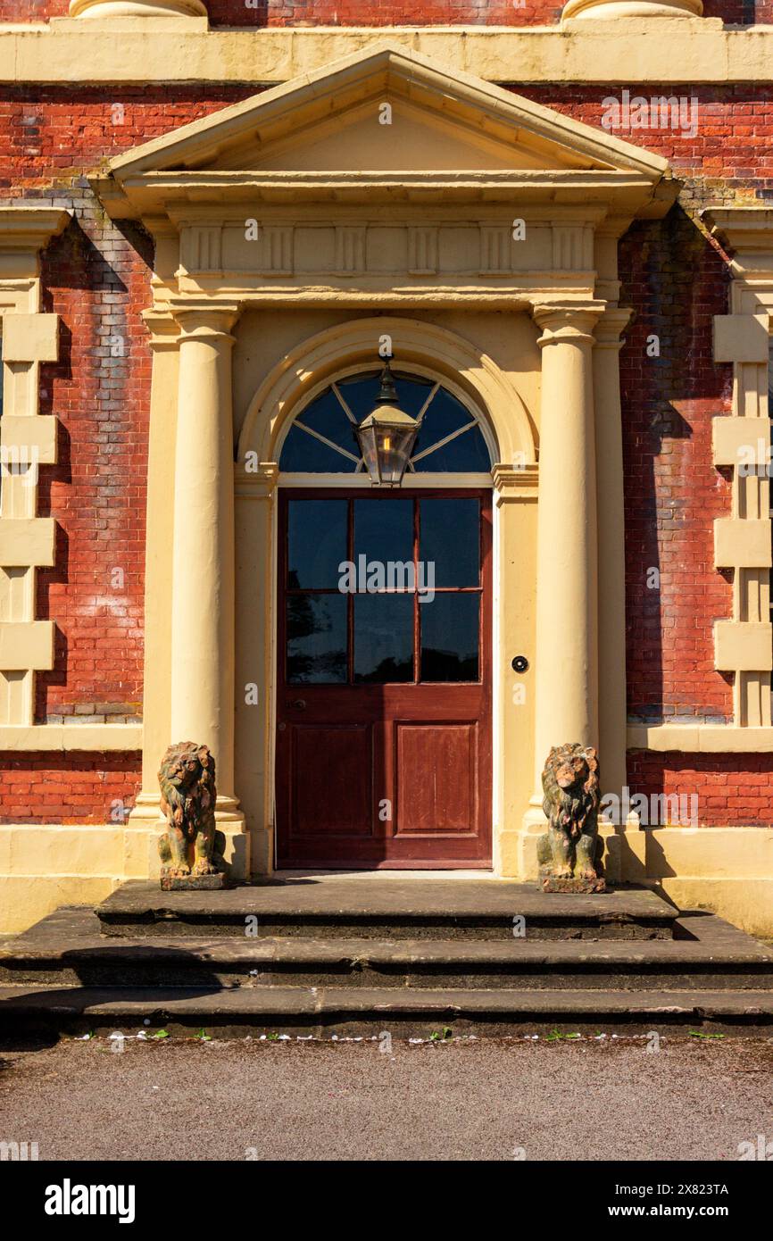 Der Eingang zur Lytham Hall, Lancashire. Stockfoto