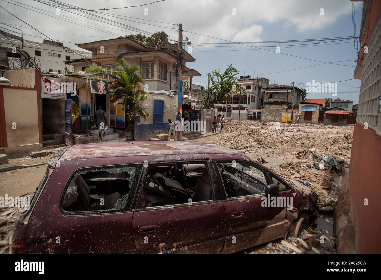 © PATRICE NOEL/MAXPPP période du 13 au 22 Mai 2024, Port-au-Prince, Haiti Au coeur de la capitale haitienne, la ou les Gangs armes sement la terreur. - Im Herzen der haitianischen Hauptstadt verbreiteten die bewaffneten Banden vom 13. Bis 22. Mai 2024 Terror. Credit: MAXPPP/Alamy Live News Stockfoto